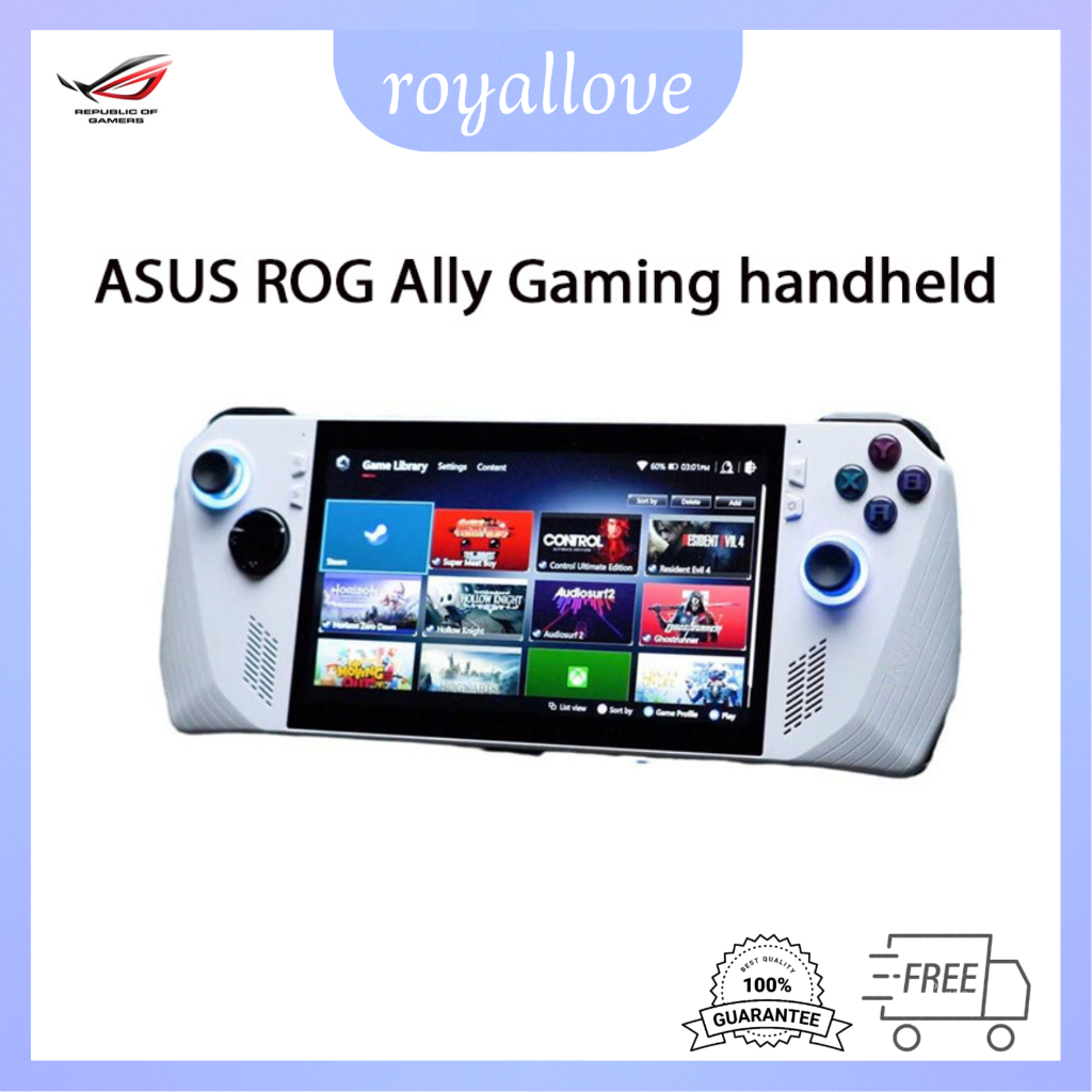 ASUS Rog Ally Gaming Handheld AMD Ryzen Z1 Extreme เครื่องเกมพกพา 16GB+512GB 120Hz Up to RTX 4090 XG MobileZ1E RDN