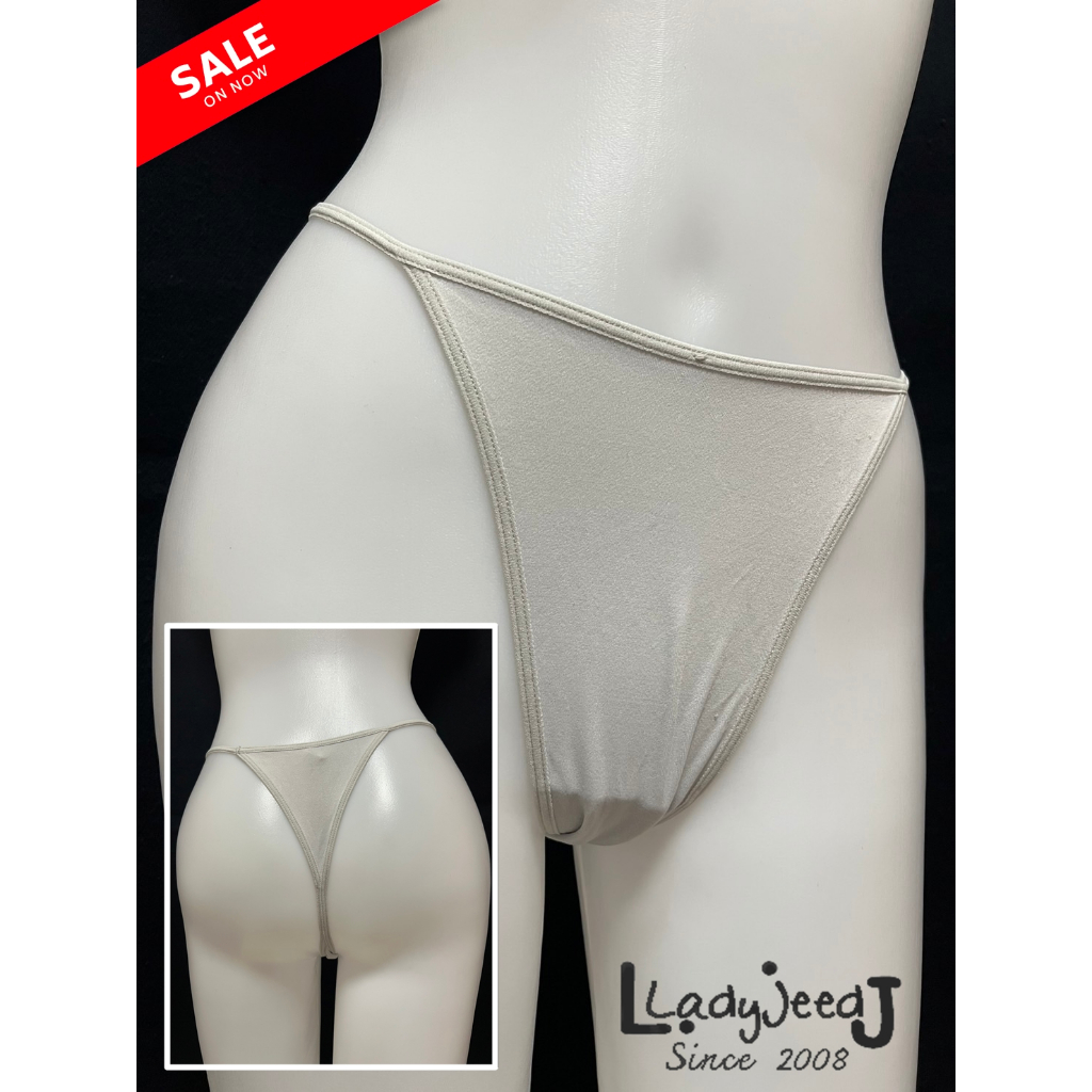 SN24-168 กางเกงในจีสตริงสีเทา ไซส์ S/M เอวก่อนยืด 20 ยืดได้ 34 นิ้ว เป้ายาว 8.5 นิ้วขอบเอวแบบสายเดี่
