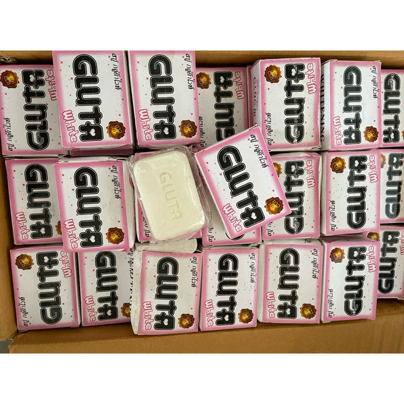 สบู่กลูต้าผสมน้ำนมจมูกข้าวพร้อมเม็ดสครับโกจิเบอร์รี่ก้อนใหญ่ 100 กรัม