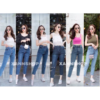 💓 Punny Jeans⚡️⚡️กางเกงยีนส์ผู้หญิง ทรงบอย ผ้าไม่ยืด มีพลัสไซส์