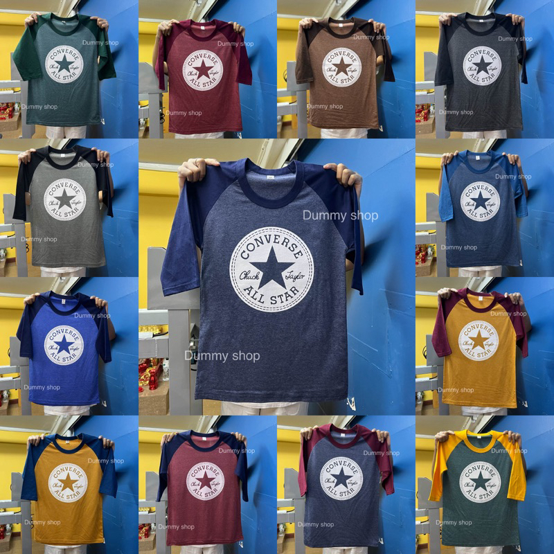 เสื้อทูโทนแขนสามส่วน ลายCONVERSE