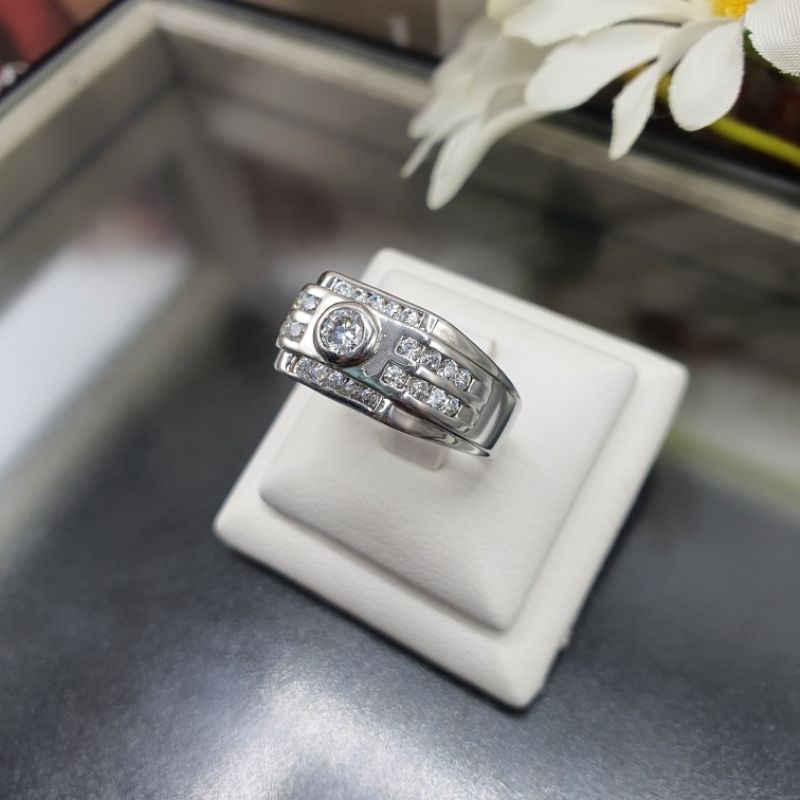 Rich110:แหวนเพชรcz ชาย 💢วงสุดท้าย💢‼️