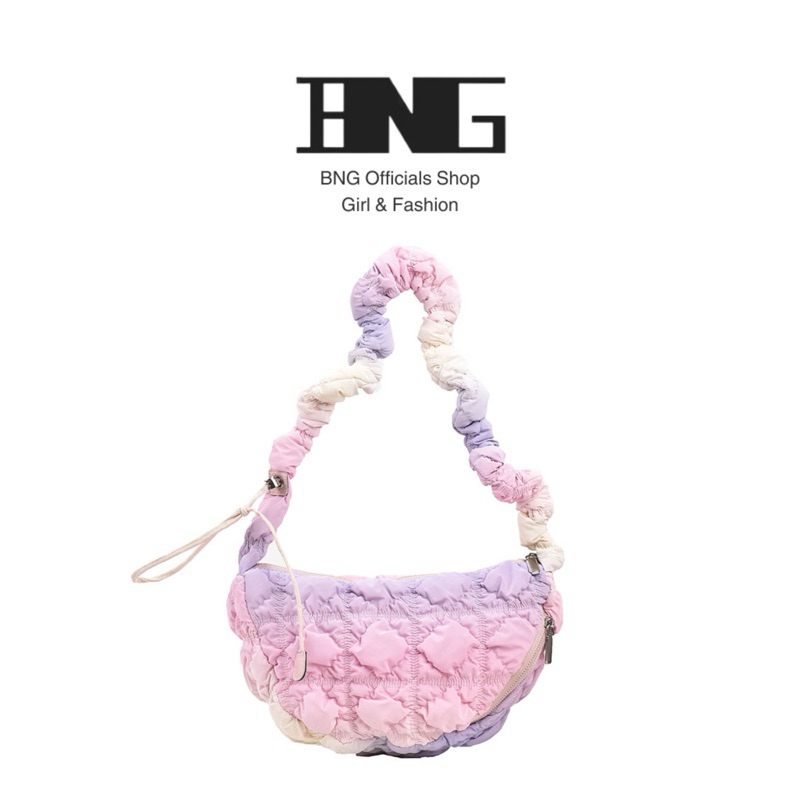 ส่งฟรีพร้อมส่งจากไทย BNG soft bag กระเป๋าโฮโบ สะพายข้าง ผู้หญิง ก้อนเมฆ ใบใหญ่ สไตล์เกาหลี น้ำหนักเบา (F2394-1-2-3-4)