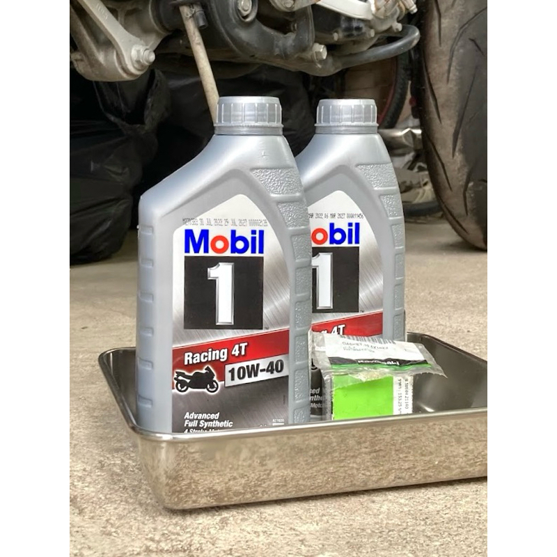 น้ำมันเครื่อง Mobil 1 เกรด Scooter , Racing 4T (พร้อมเปลี่ยนถ่าย, พร้อมน้ำมันเกียร์ (Scooter)) 💯