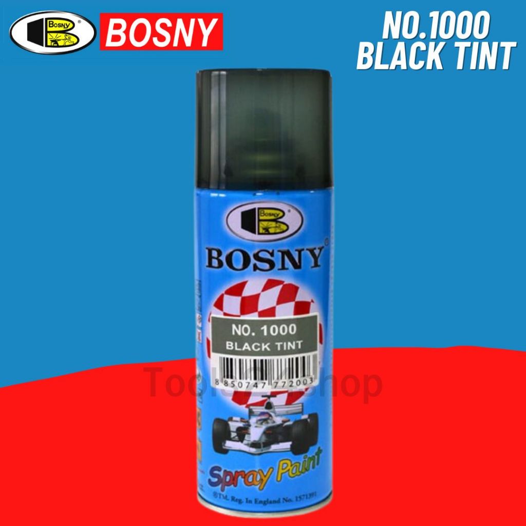 BOSNY สีสเปรย์ดำโปร่งแสง พ่นหน้าต่าง ไฟหน้ารถยนต์ ไฟหน้ารถมอเตอร์ไซด์ Window Black Tint No.1000