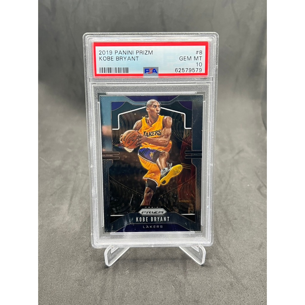 การ์ดบาสเกตบอล 2019 Panini Prizm Kobe Bryant #8 (GEM MT PSA 10) Basketball Card+ FREE GIFT