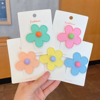COD-ในไทย💖กิ๊บหนีบผม ใหญ่ดอกไม้สีแคนดี้ น่ารักหวาน สไตล์เกาหลีเรียบง่าย นักเรียนสำหรับผู้หญิง-Krismile.th