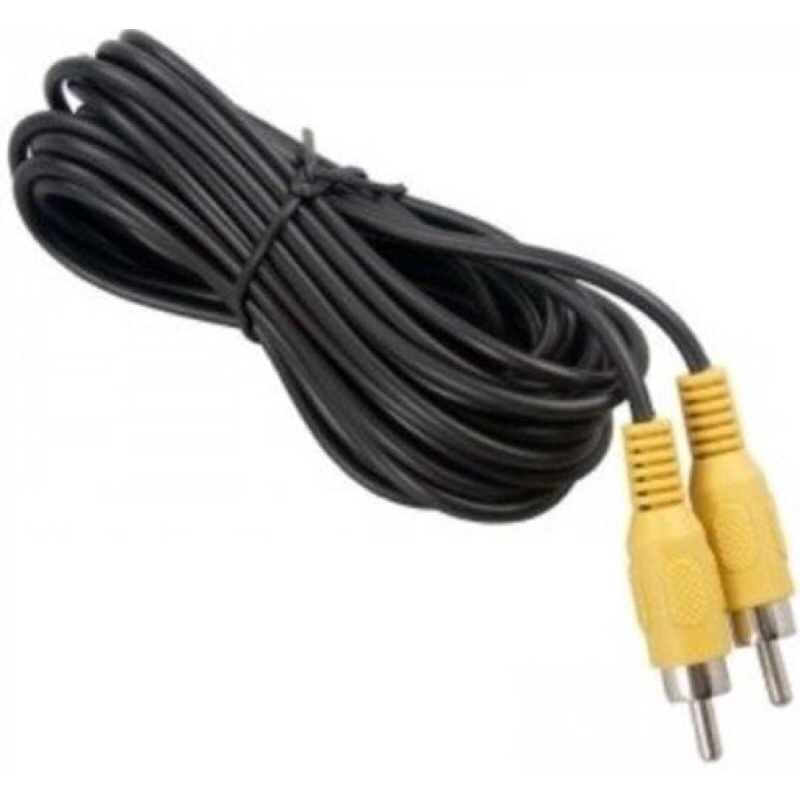 สายAVยาว 6 เมตร สำหรับเอาสัญญาณภาพไปออกจอมอนิเตอร์ สายสีดำ(ไม่มีสายแดงแนบ)หัวแจ็กสีเหลืองRCA 2ด้าน