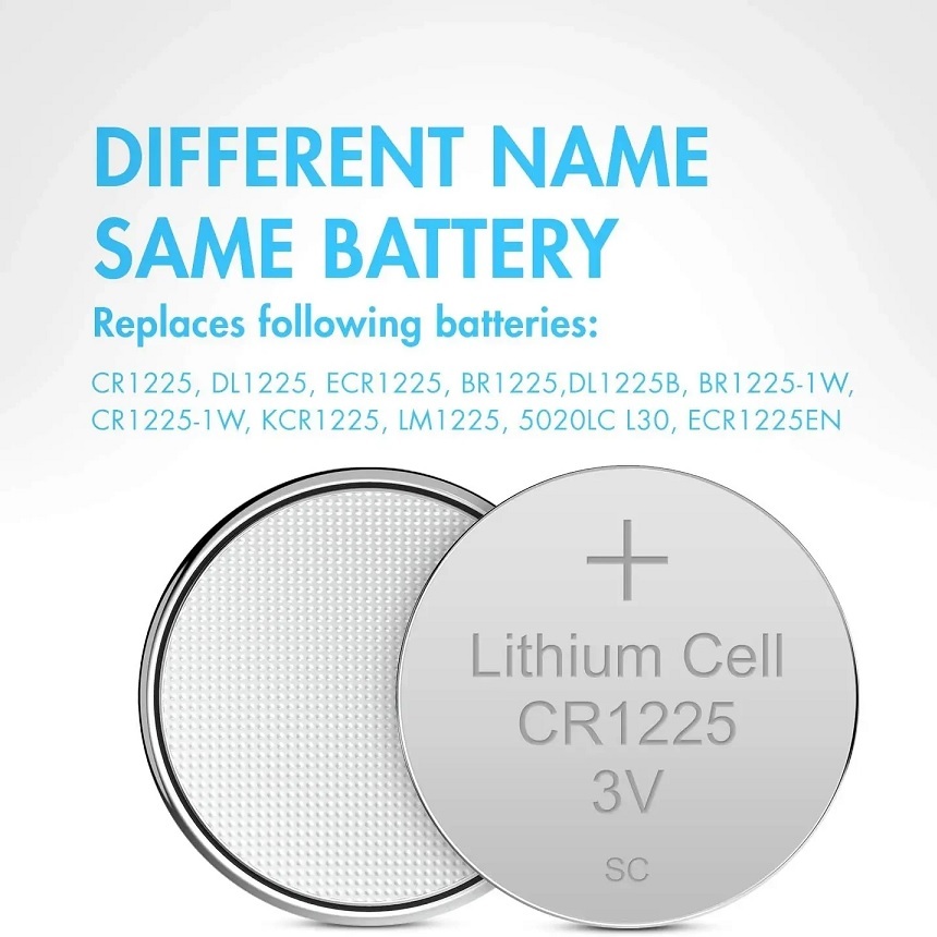 ถ่านกระดุม CR1225 5PCs BR1225 EBR1225 CR1225 3V EBR 1225 Lithium Battery Button Cell Batteries.