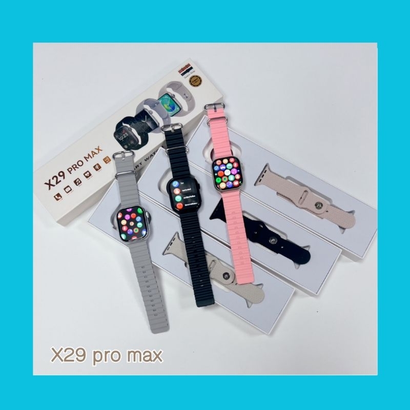 X29pro max รุ่นนี้หน้าจอชัดมาก มี2สายให้เลือกในกล่อง นาฬิกา สมาร์ท