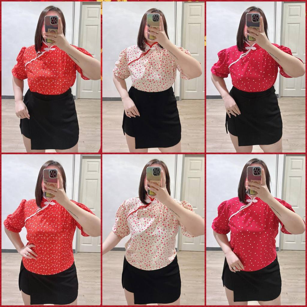 #กพ5 เสื้อคอจีนไซร้ใหญ่ลายน่ารัก//อก40-48“