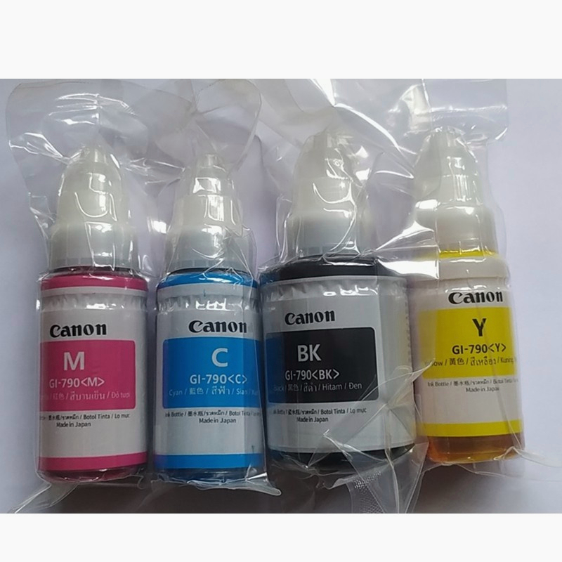 Canon GI-790 หมึกแท้​ของแท้ 100%*ไม่มีกล่อง*1ชุด BK/C/M/Y​ For G1000 G1010 G2000 G2010 G3010 G4010