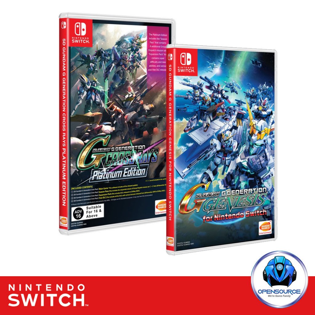 [พร้อมส่ง มัดรวม]Nintendo: SD Gundam G Genesis Crossray &amp; Generation (ASIA EN/CH/KR/JP)