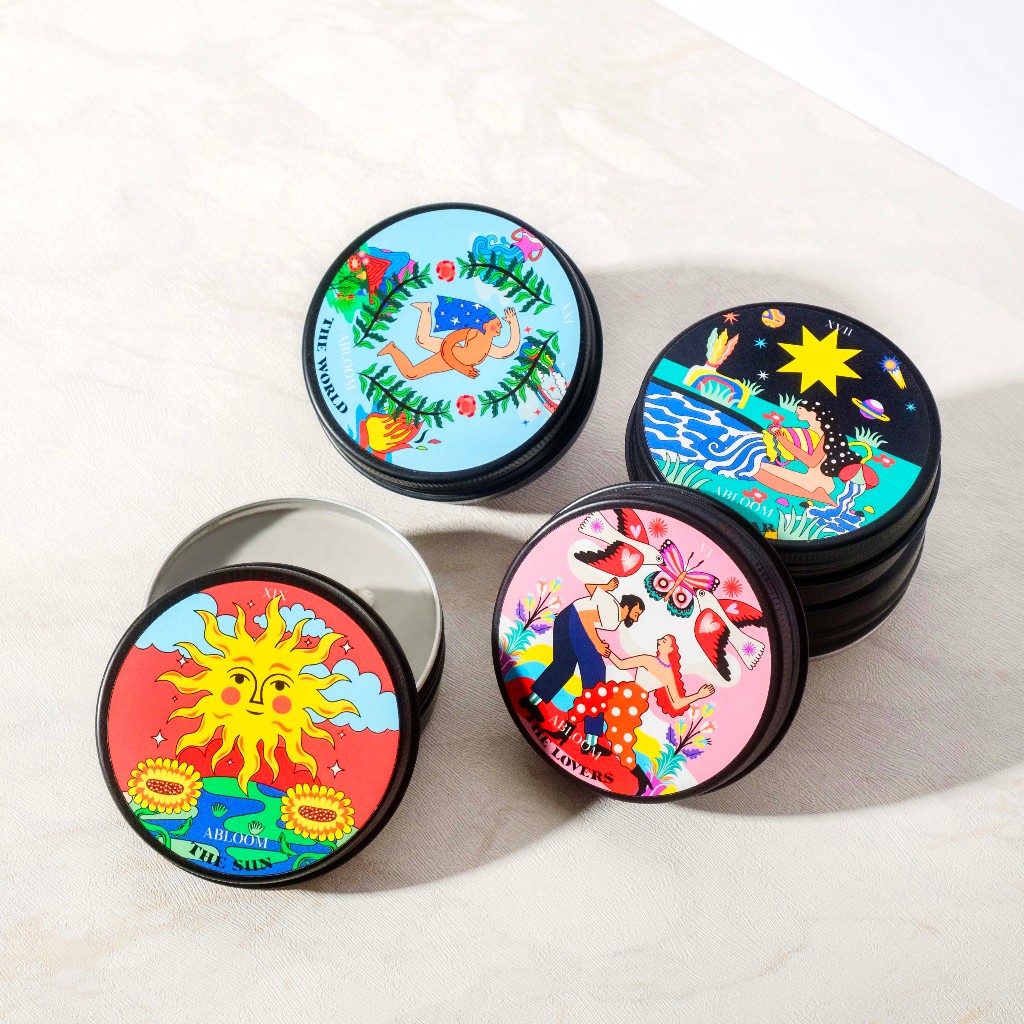 เทียนสายมู 60 กรัม กลิ่นจากไพ่ เทียนหอมไขถั่วเหลือง ของขวัญ soy wax candles - Abloomcandle