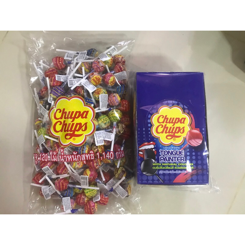 จูปาจุ๊ปส์ ไม้5บาท 1กล่องมี50ไม้ ถุงใหญ่มี120ไม้