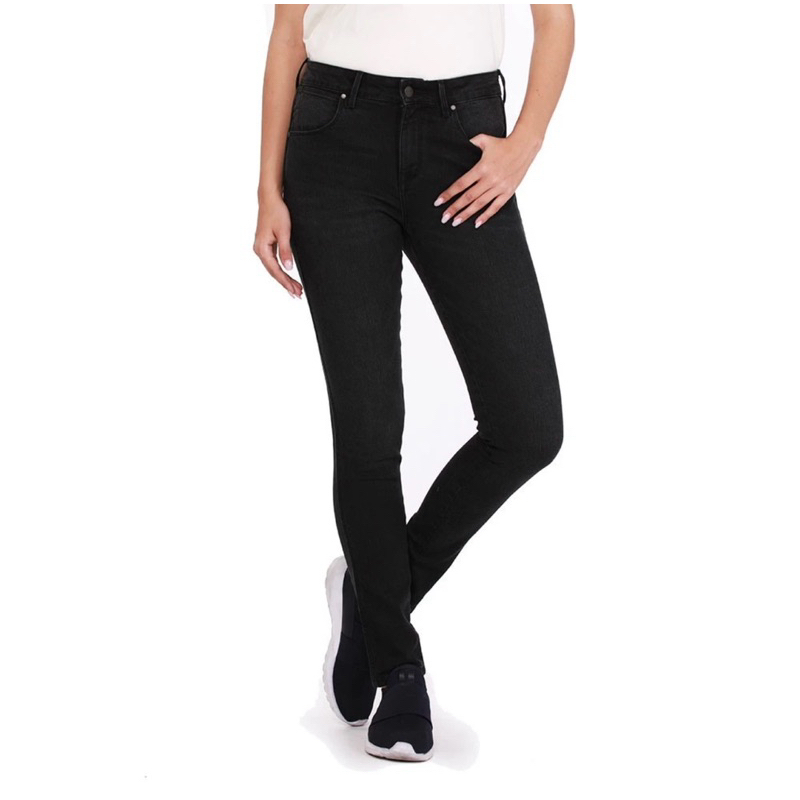 กางเกงยีนส์ Wrangler เอวสูงสกินนี่ รุ่น WR WR22G005 สีดำฟอก