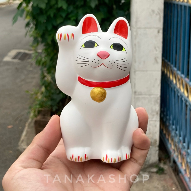 แมวกวักนำโชค วัดโกโทคุจิ (Gotokuji #5) หิ้วจากวัด [เครื่องรางญี่ปุ่น]
