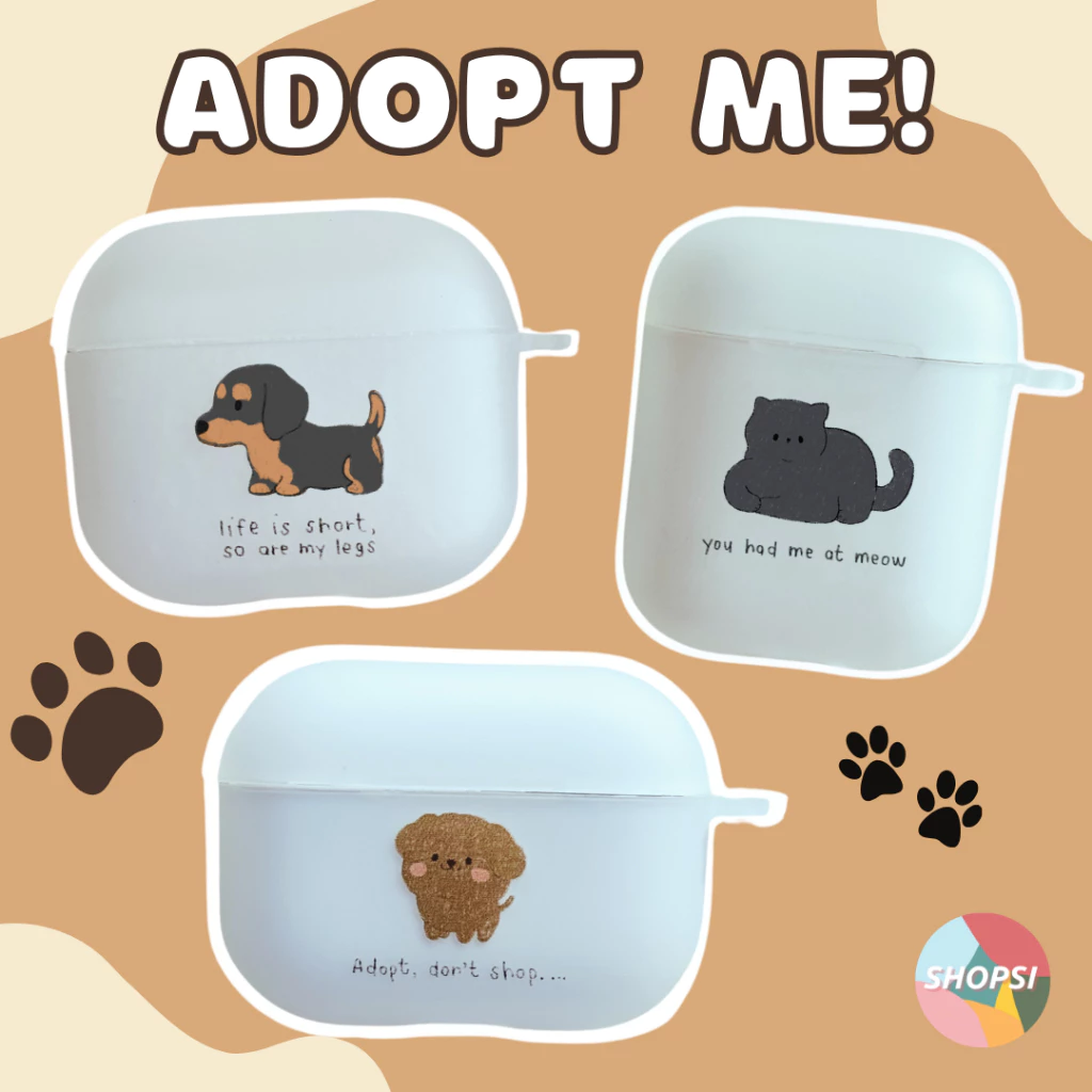 เคสแอร์พอร์ต ADOPT ME COLLECTION ใช้สำหรับเคส AirPods Gen2 AirPods Pro2 AirPods Gen3 เคสซิลิโคนแข็ง AirPods Case SHOPSI