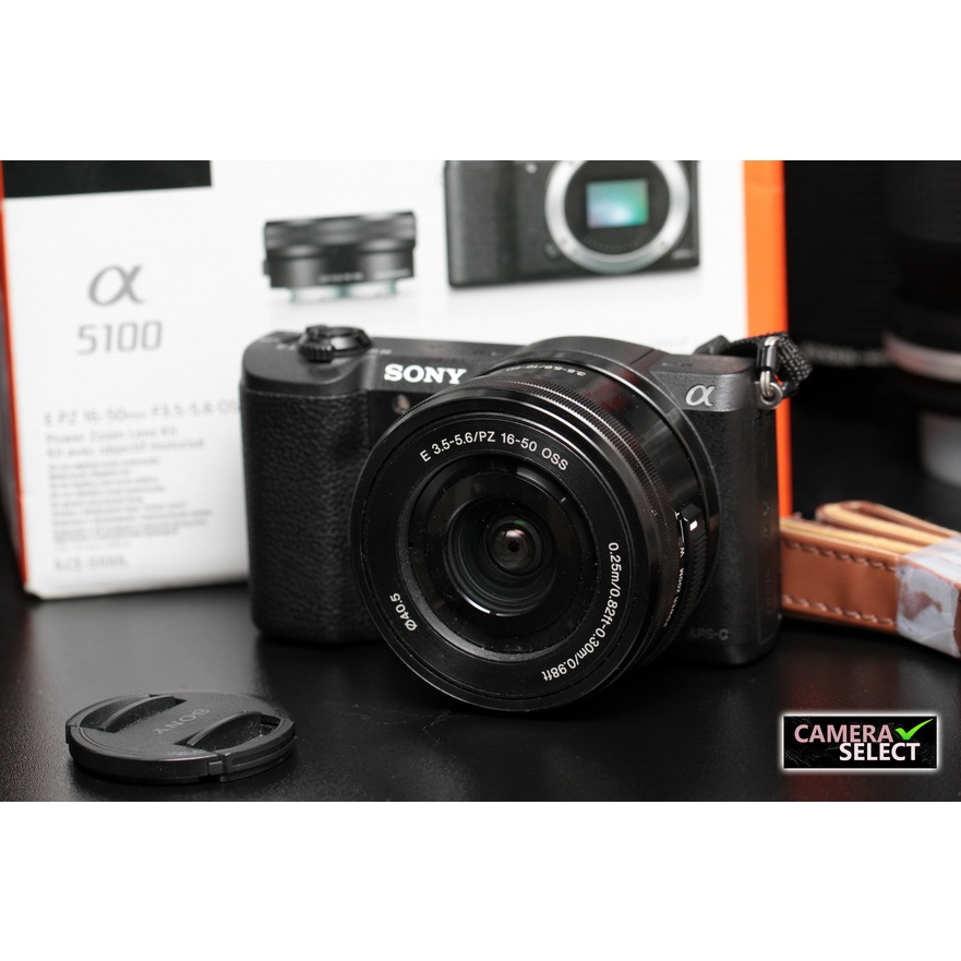 (มือสอง)กล้อง Sony A5100 kit 16-50 oss สีดำ สภาพสวย 9/10 การทำงานปกติเต็มระบบ อดีตประกันศูนย์ ของครบยกกล่อง