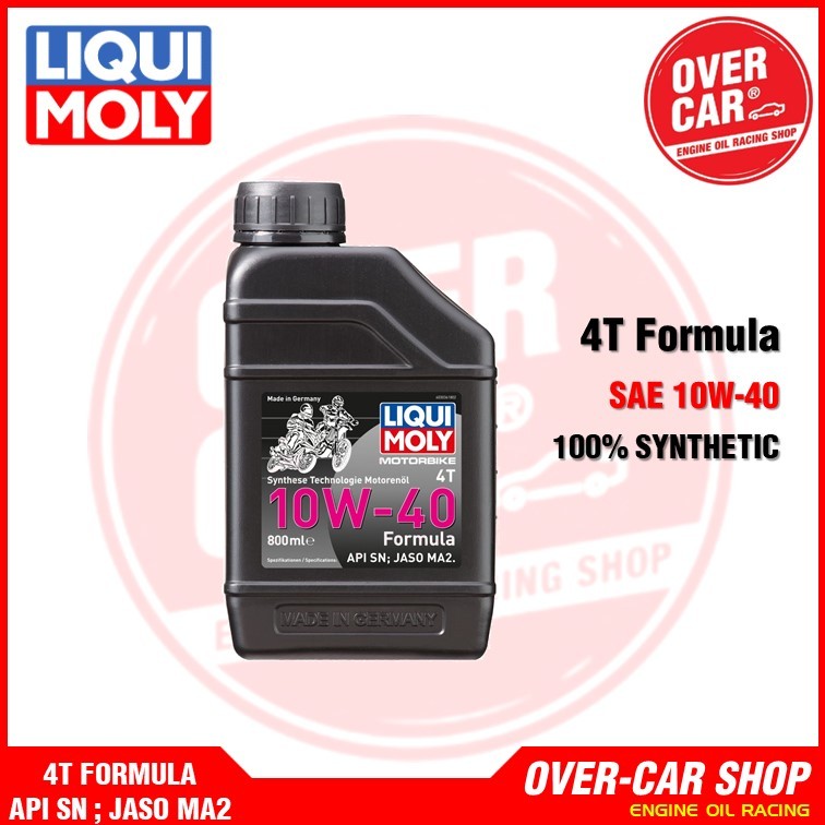 (รับคูปองลด) LIQUI MOLY Formula Synthetic 4T 10W-40 ขนาด 0.8 ลิตร