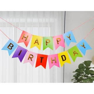 ธงวันเกิดHappy birthday ธงHappy newyear ธงตกแต่งปาร์ตี้หลายแบบชุดที่1/1 พร้อมส่ง