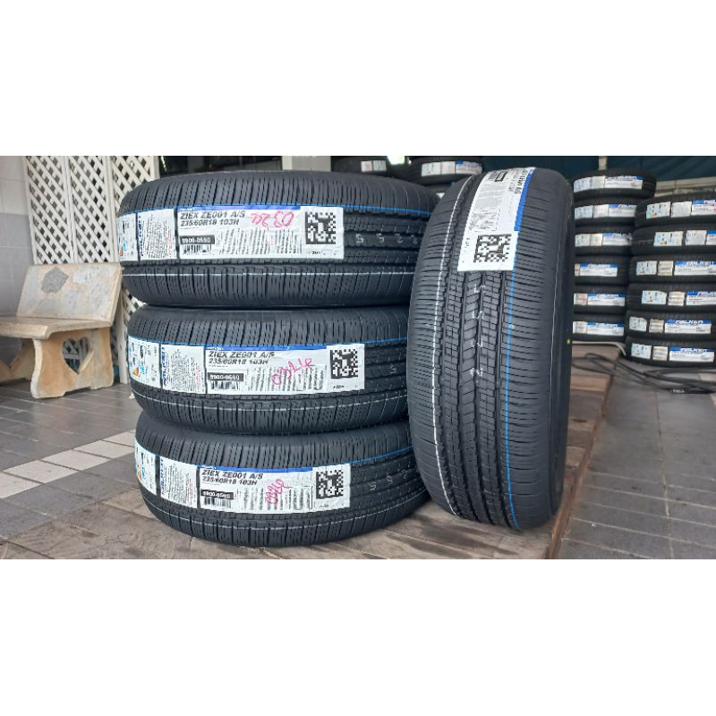 235/60r18 falken ziex ze001 A/S ยางใหม่ผลิตปี2025 รวมยาง4เส้น แถมจุ้มลมฟรี4ตัว