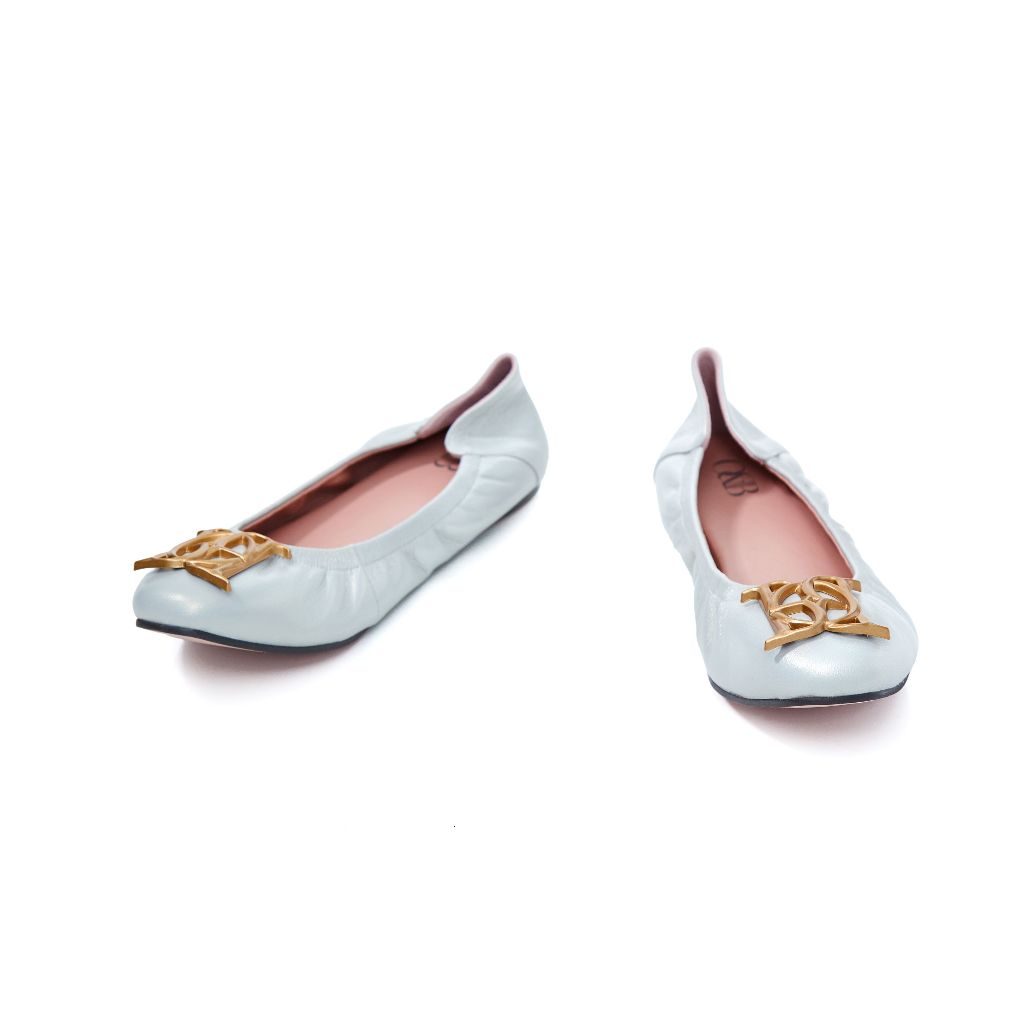 O&B รองเท้าหนังแกะ รุ่น AUDREY CREST IN MIRROR GREY-11087CS32615F_S4GYSM