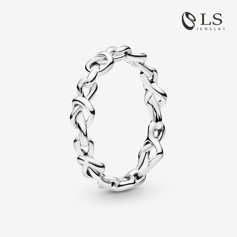 LS แหวนแพลตตินัมผู้หญิง แหวนรักแฟชั่นลำลอง ของขวัญ r2384