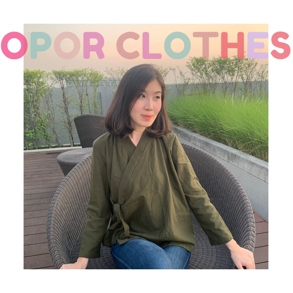 เสื้อผ้าฝ้ายฮันบกตัวยาวเเขนยาวS-002
