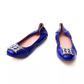 O&B รองเท้าหนังแกะ รุ่น AUDREY CREST IN BLUE HAWAII-11087CS36004F_S4BLXX