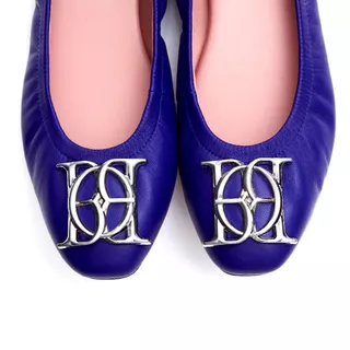 O&B รองเท้าหนังแกะ รุ่น AUDREY CREST IN BLUE HAWAII-11087CS36004F_S4BLXX