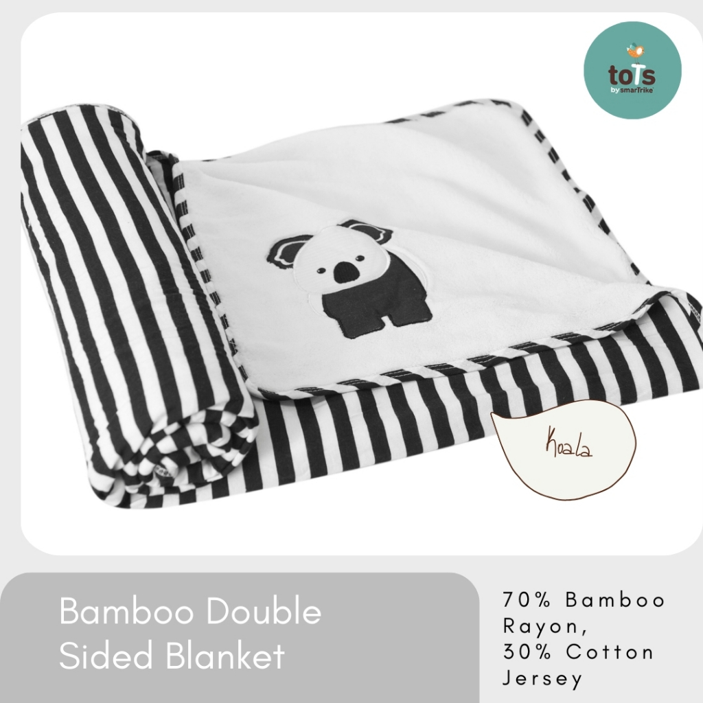 Babystyle -ผ้าห่มเด็ก คอตต้อนแบมบูจาก toTs สุดนุ่ม ใช้ได้ 2 ด้าน อ่อนโยน ผลิตจากเส้นใยไผ่ 70% และ คอตต้อนเจอซี่ 30%