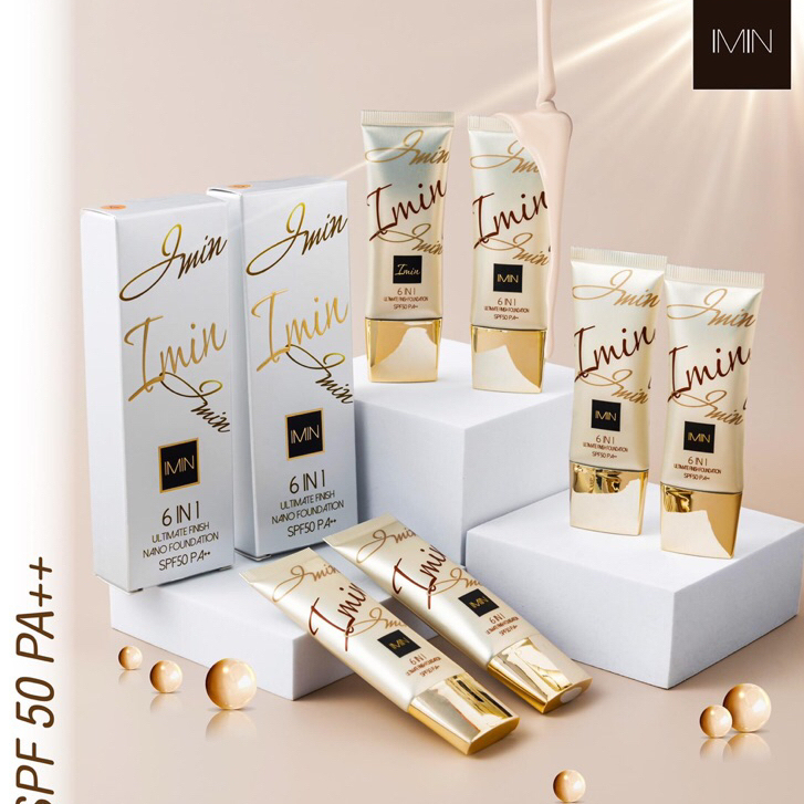 COSME.th---IMIN 6 IN 1 Ultimate Finish Nano Foundation รองพื้นทาหน้า พร้อมส่ง ขนาด 20 กรัม