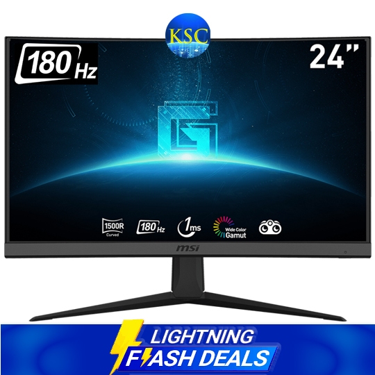 รุ่นใหม่ MSI IPS Gaming display 23.8" 180HZ 1ms Optix G244F E2 G2412 IPS G241 (MAG241C,G24C4)