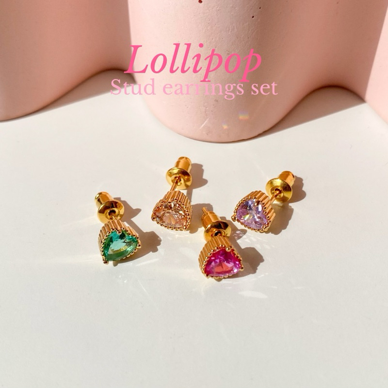 the Lucy Lollipop Stud earrings set