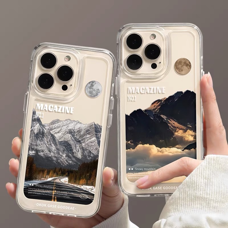 พร้อมส่ง เคสนิ่มกันกล้อง สกรีนลายธรรมชาติ สำหรับ ไอโฟน 11 12 13 14 15 Pro max 7 plus xr xsmax 15Promax 14Promax xr i15