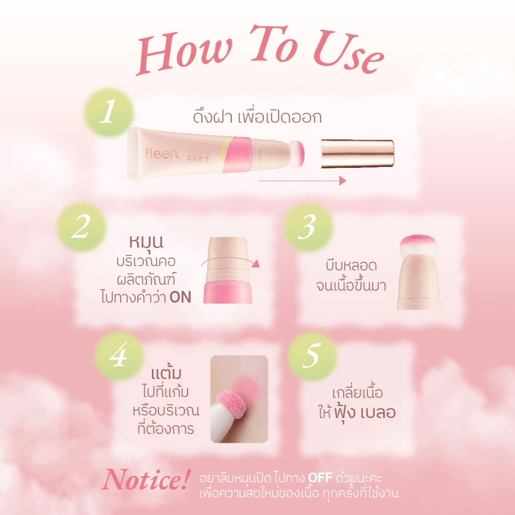 Fleen Beauty Soft Velvet Fluffy Cheek บลัชออนเนื้อละมุน thumbnail 8