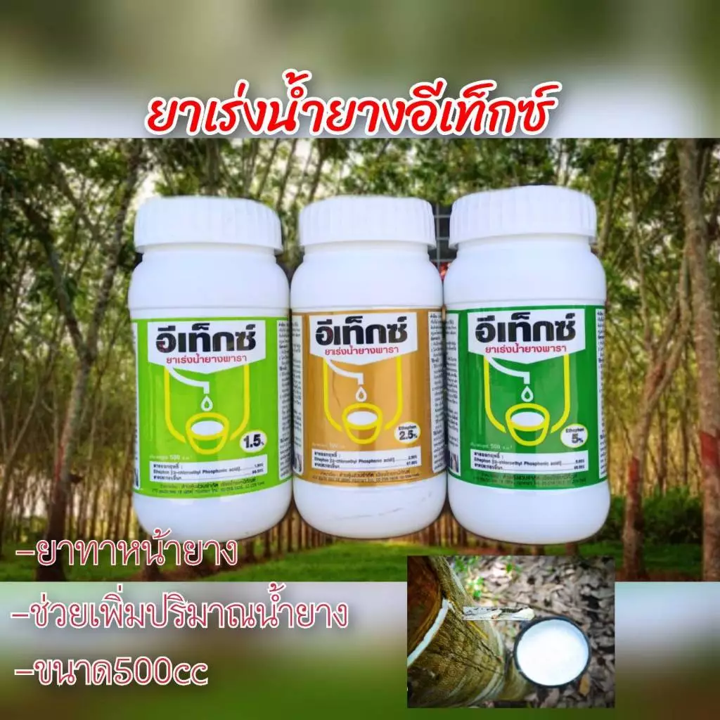 ยาเร่งน้ำยาง อีเท็กซ์ ยาทาหน้ายาง ขนาด 500ซีซี