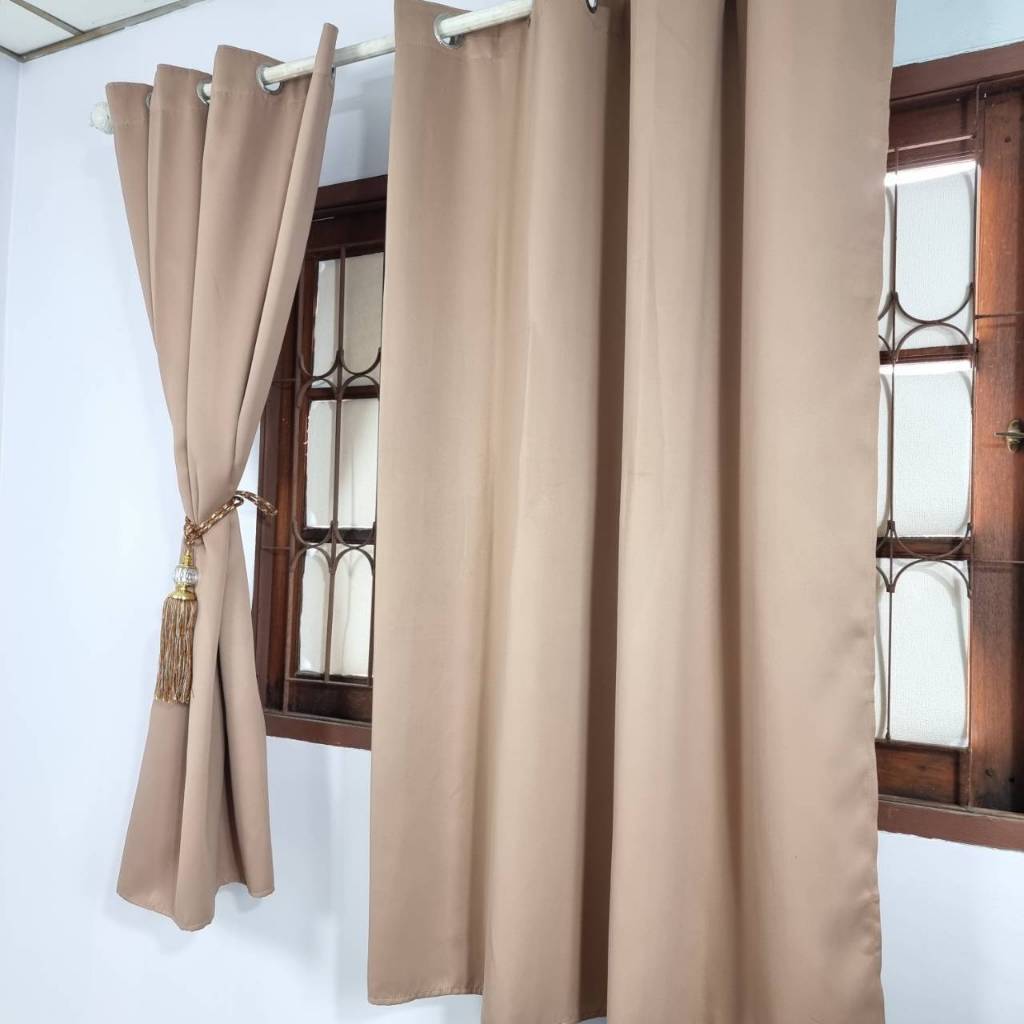 แนะนำ ผ้าม่าน ผ้าม่านหน้าต่าง ผ้าม่านประตู ทึบแสง กันยูวี กั้นห้อง ห่วงตาไก่ ราคาพิเศษ มีเก็บเงินปลายทาง