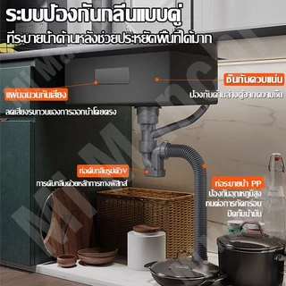 สแตนเลส304 อ่างล้างจาน/ซิงค์ล้างจาน/ซิ้งล้างจาน sink kitchen (นาโนดำ/สแตนเลส)ตะกร้าระบายน้ำ+ก๊อกน้ำ+ท่อระบายน้ำ
