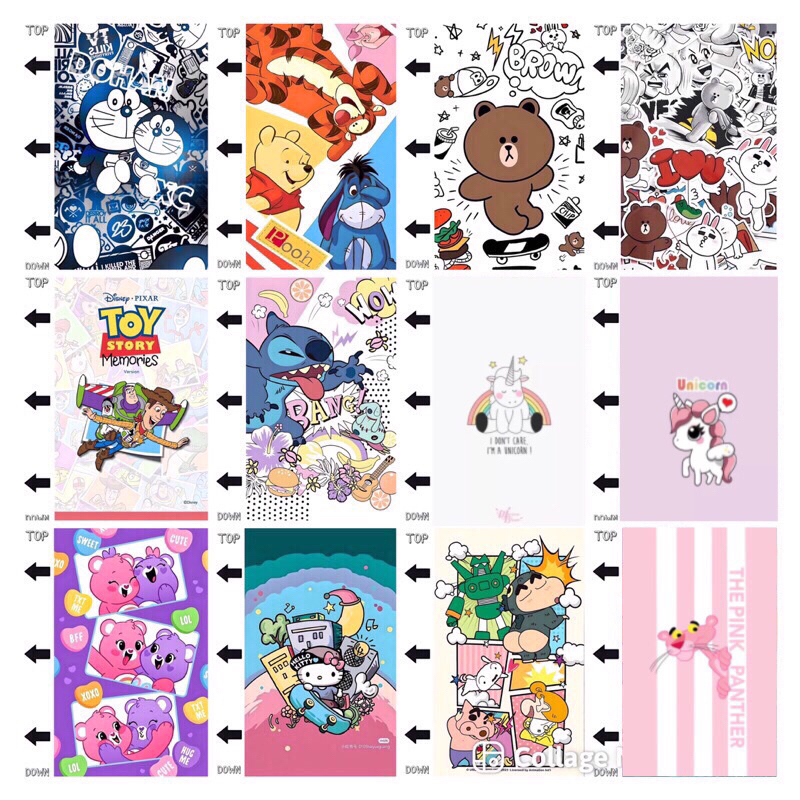 ฟิล์มหลังมือถือลายการ์ตูน ตัดตามรุ่น