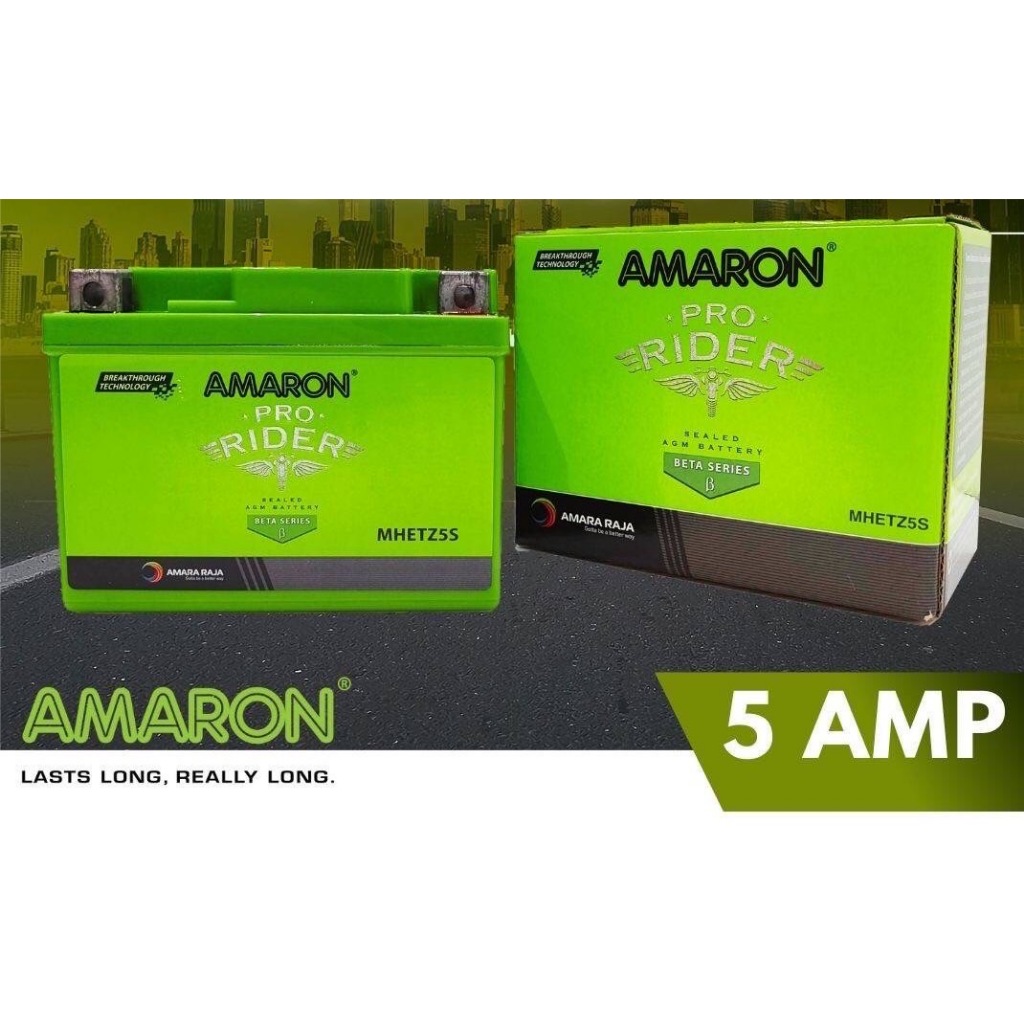 AMARON 5แอมป์ แบตเตอรี่สำหรับรถมอเตอร์ไซค์