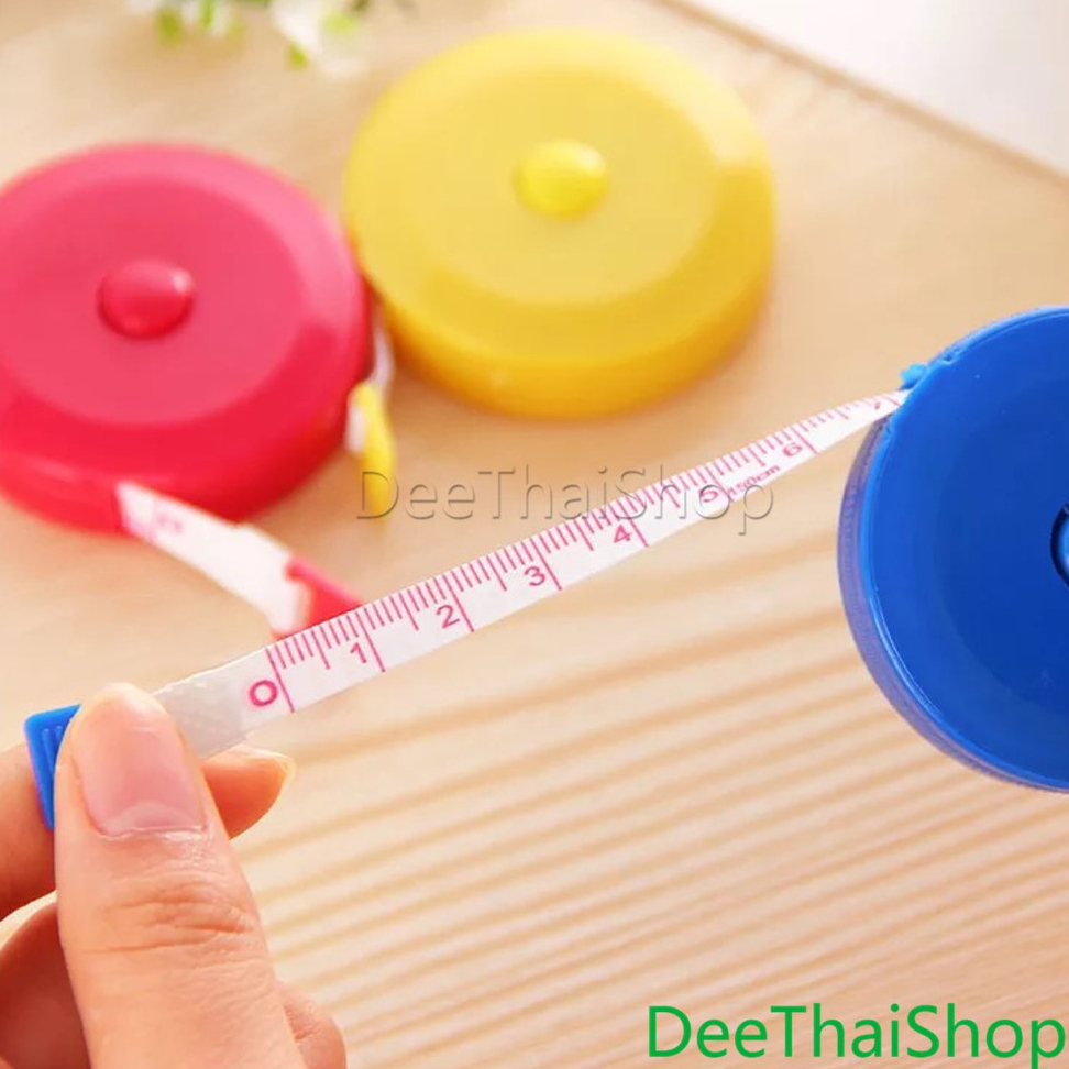DeeThai สายวัดตัว 150 ซม./ 60 นิ้ว แบบตลับม้วนเก็บได้ สายวัดรอบเอว Mini tape measure