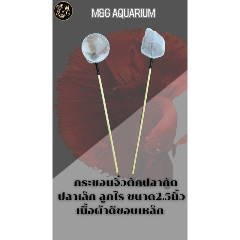 กระชอนตักปลากัด ตักปลาขนาดเล็ก ขนาด 2.5นิ้ว