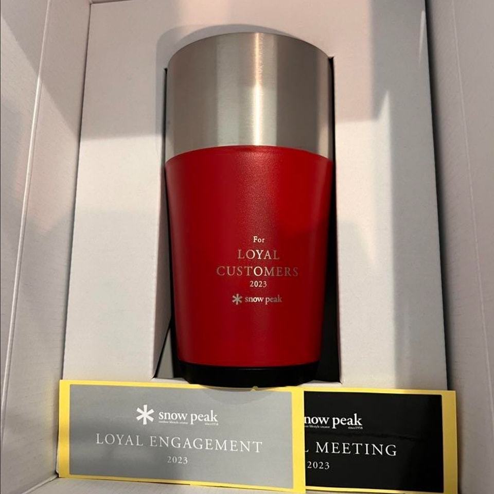 🇯🇵 snow peak Loyal Customer 2023 Tumbler 470 Red Limited Edition 🇯🇵 แก้วเก็บอุณหภูมิสีแดงรุ่นพิเศษ