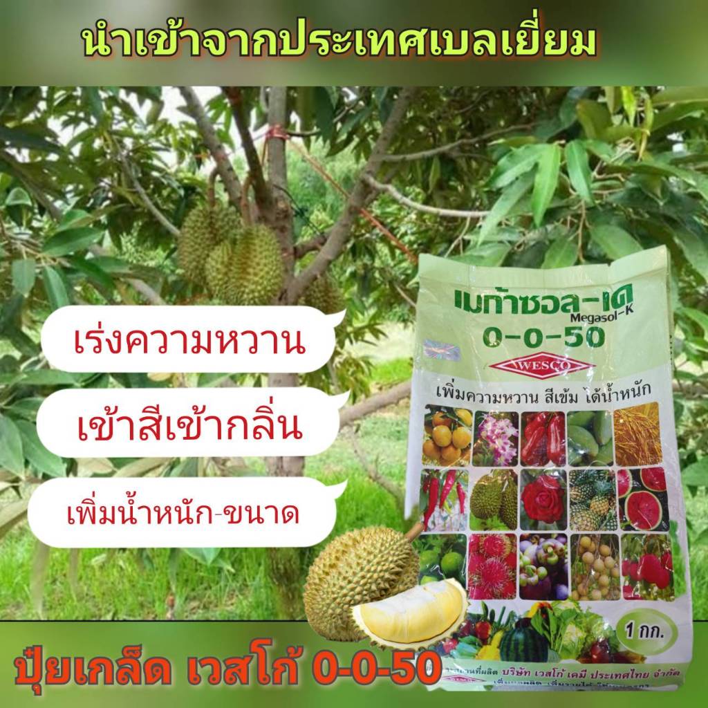 ปุ๋ยเกล็ด เวสโก้ 0-0-50 ขนาด 1 กิโลกรัม