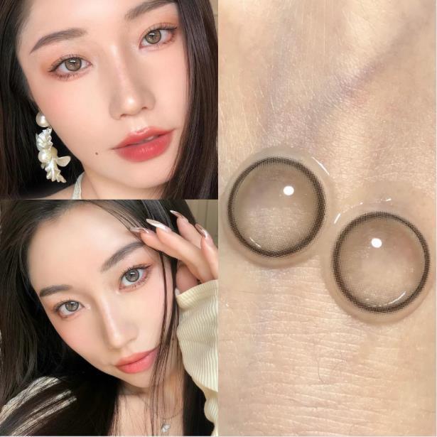 Midroo คอนแทคเลนส์สีกรองแสงคอนเทค Pearl Grey เลนส์บิ๊กอาย 14.0mm-1คู่