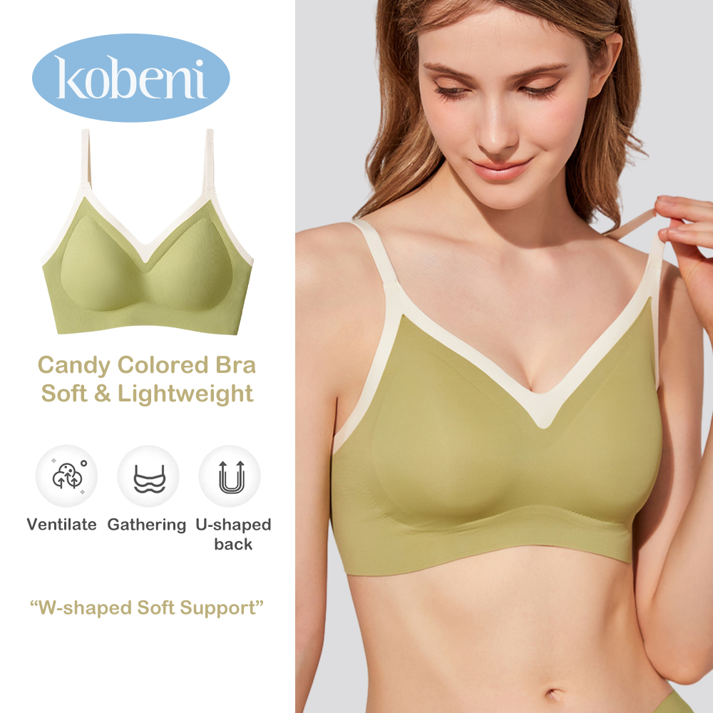 ⭐KOBENI⭐ บรา bra บราอกชิด เสื้อใน เสื้อชั้นใน บังทรงสวย กระชับอก บราไร้ขอบ บราไร้โครง ผ้านุ่มใส่สบาย