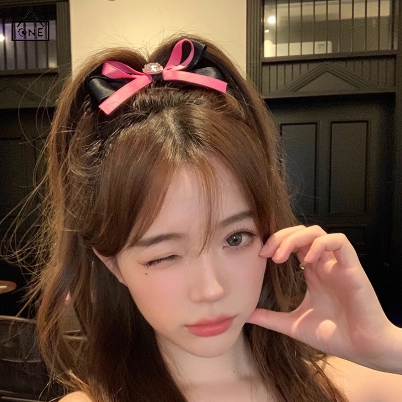 COD กิ๊บติดผมโบว์ใหญ่ผ้าไหมประดับเพชรหัวใจหรูหราสไตล์เกาหลีแฟชั่นหวานY2Kหางม้าเครื่องประดับผมสำหรับเด็กผู้หญิง-a.one