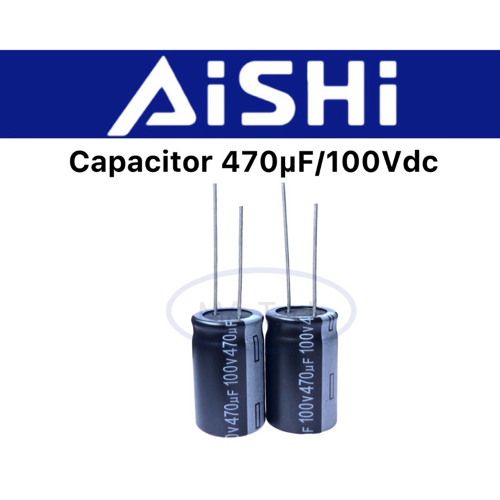 470uF 100V คาปาซิเตอร์ 470uf 100V Capacitor 470uF/100Vdc ขนาด 16x25 mm